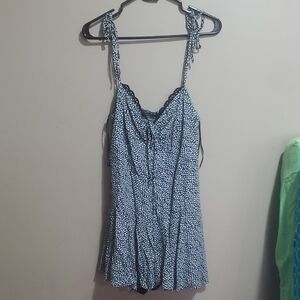 Women's Black and White Polka Dot Romper Size XS